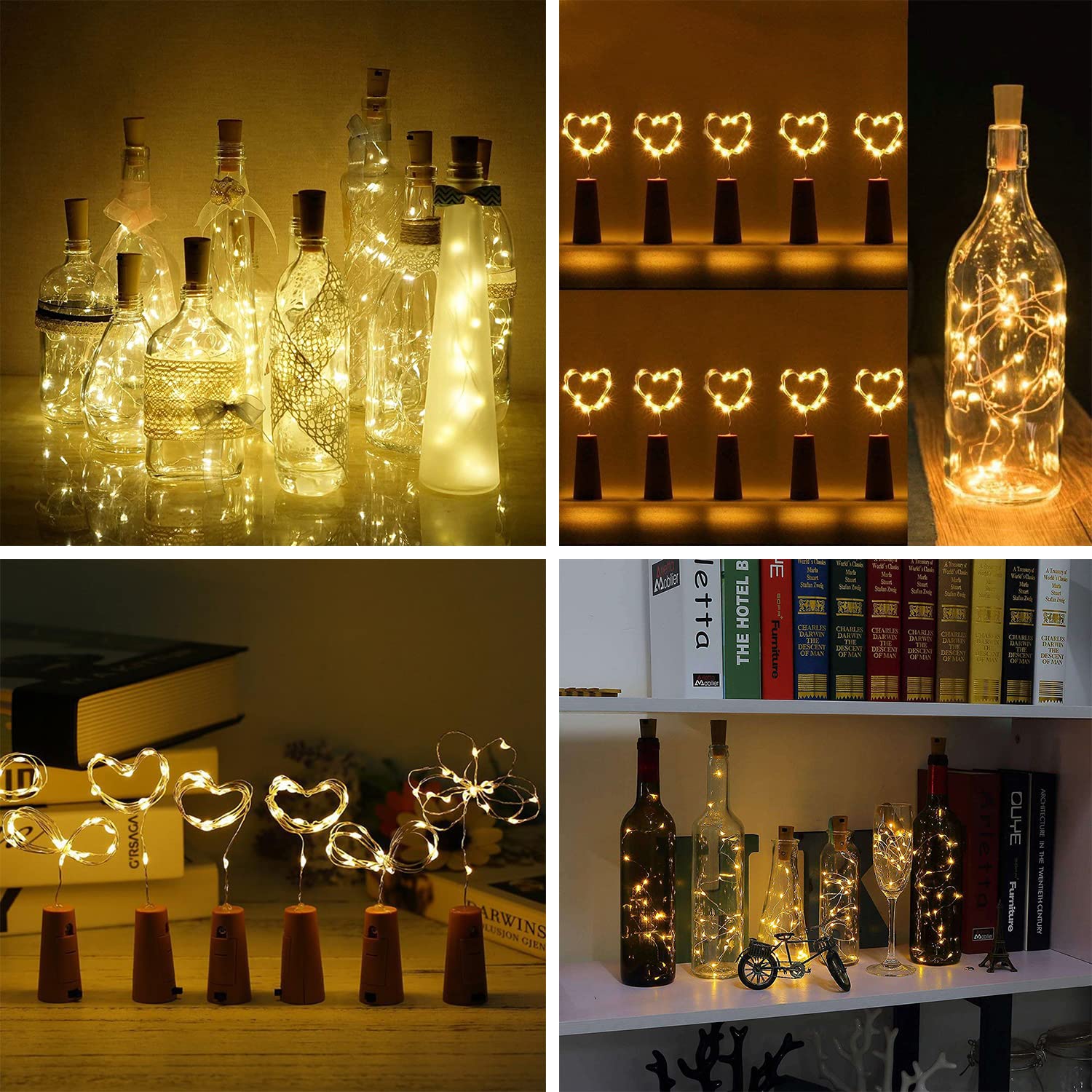 Wine Bottle Lights With Cork, 16 Pack 20Led Fairy Lights Battery Operated Mini Copper Wire Cork Lights For Liquor Bottle
