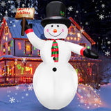 8Ft Christmas Inflatables Snow Man Holding A Merry Christmas Sign Inflatable Christmas Outdoor Xmas Blow Up Snowman With