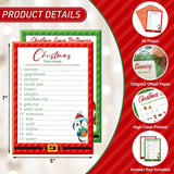 30 Players Christmas Party Games For Adults Family Office Large Groups, Xmas Parties Songs Pictionary Game, Guesstures Game, Word Scramble Games With Answer Key (Santa & Penguin)
