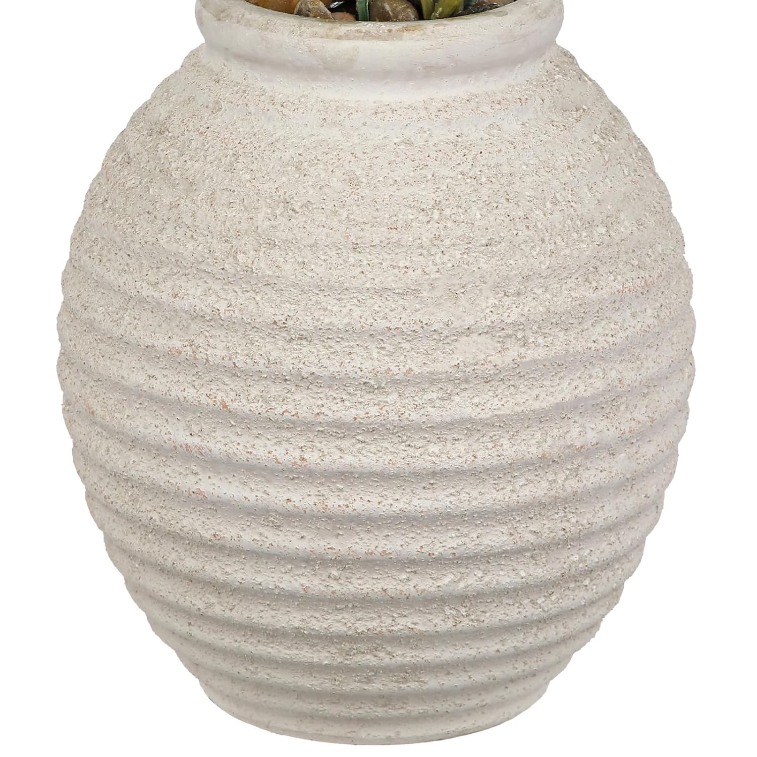 Artificial Eucalyptus & Lavender Floral Arrangement – 14.5” Faux Centerpiece With Mixed Greenery In Textured White Ceramic Vase For Home, Office & Shelf Décor