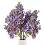 4Pcs 25.6Inch Lilac Artificial Flowers Purple Fake Delphinium Long Stem Silk Real Touch Flower Faux Lilac Floral Arrangement For Tall Vase Table Centerpieces Wedding Garden Home Decoration?Purple?