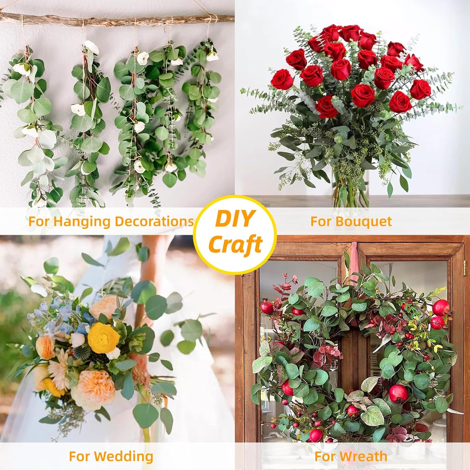 22 Pcs Large Dried Eucalyptus & Silver Dollar Leaves Bundle - Natural Real Fresh Eucalyptus, 17" Preserved Eucalyptus Stems For Shower Hanging, Bathroom Decor, Garland, Greenery Plant (22)
