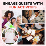 He Said She Said Bridal Shower Game - 50 Pcs Him Or Her Wedding Shower Game For 50 Guests, Engagement Party Games For Floral Bridal Showers Decorations
