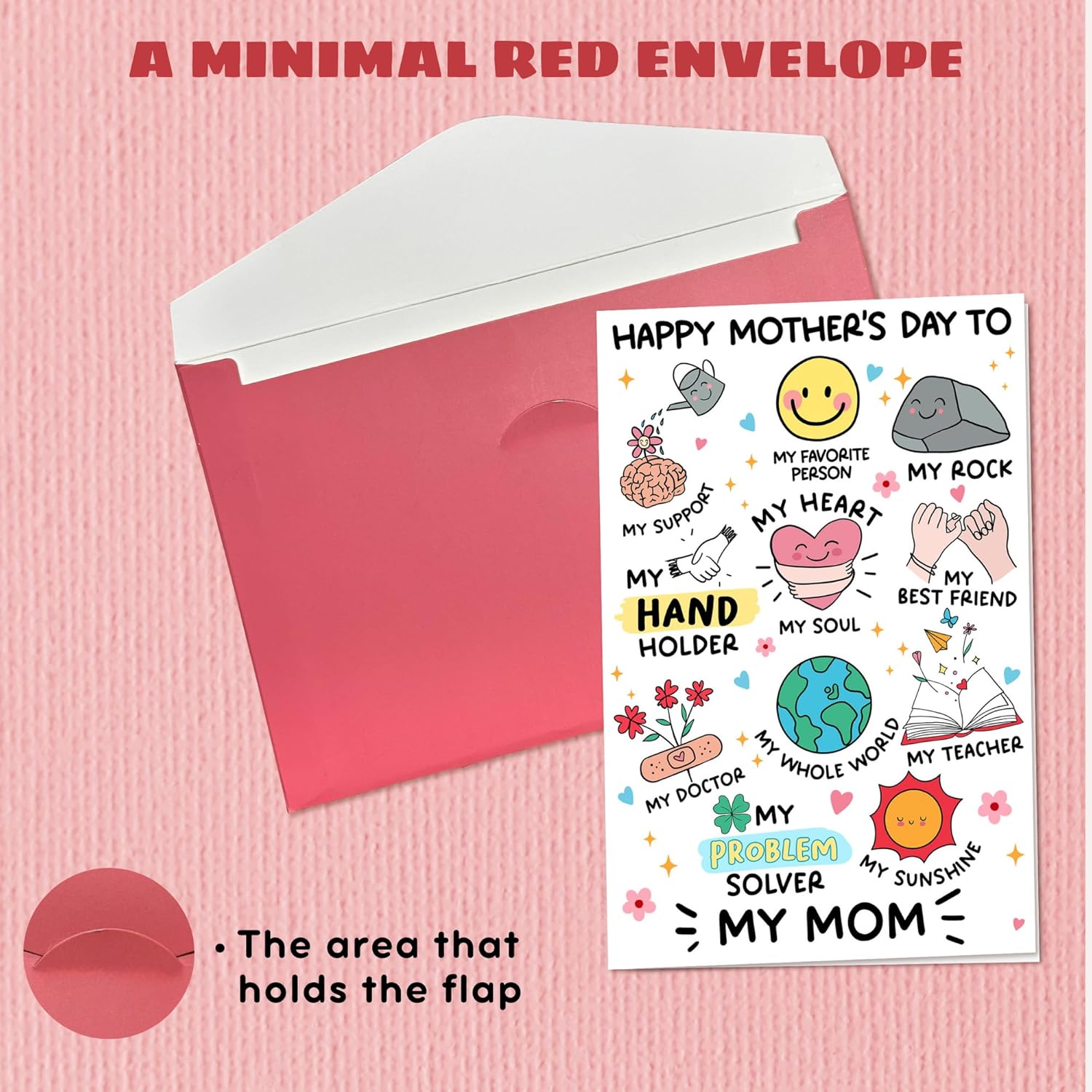 Mothers Day Cards For Mom From Daughter, Son, Kids, Daughter In Law - Happy Mothers Day Card For Bonus Step Mom, Mother - Funny 1St First Mother'S Days Cards - Single 5.3''X 8'' Folded Card