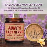 Thanksgiving Candle Gifts For Aunt From Niece Nephew, Unique Aunt'S Last Nerve Candle, Cool Aunts Birthday Christmas Lavender & Vanilla Candles Gift Ideas, Best Auntie Candles Gifts For Women-101