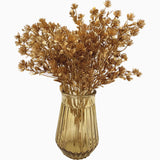 Artificial Golden Babysbreath Plants, Fake Baby Breath Plant - Gold 2 Pack, Plastic Gypsophila Flower Bushes Faux Shrubs Indoor Outdoor Planter Vase Filler Home Garden Decor For Christmas Decoration