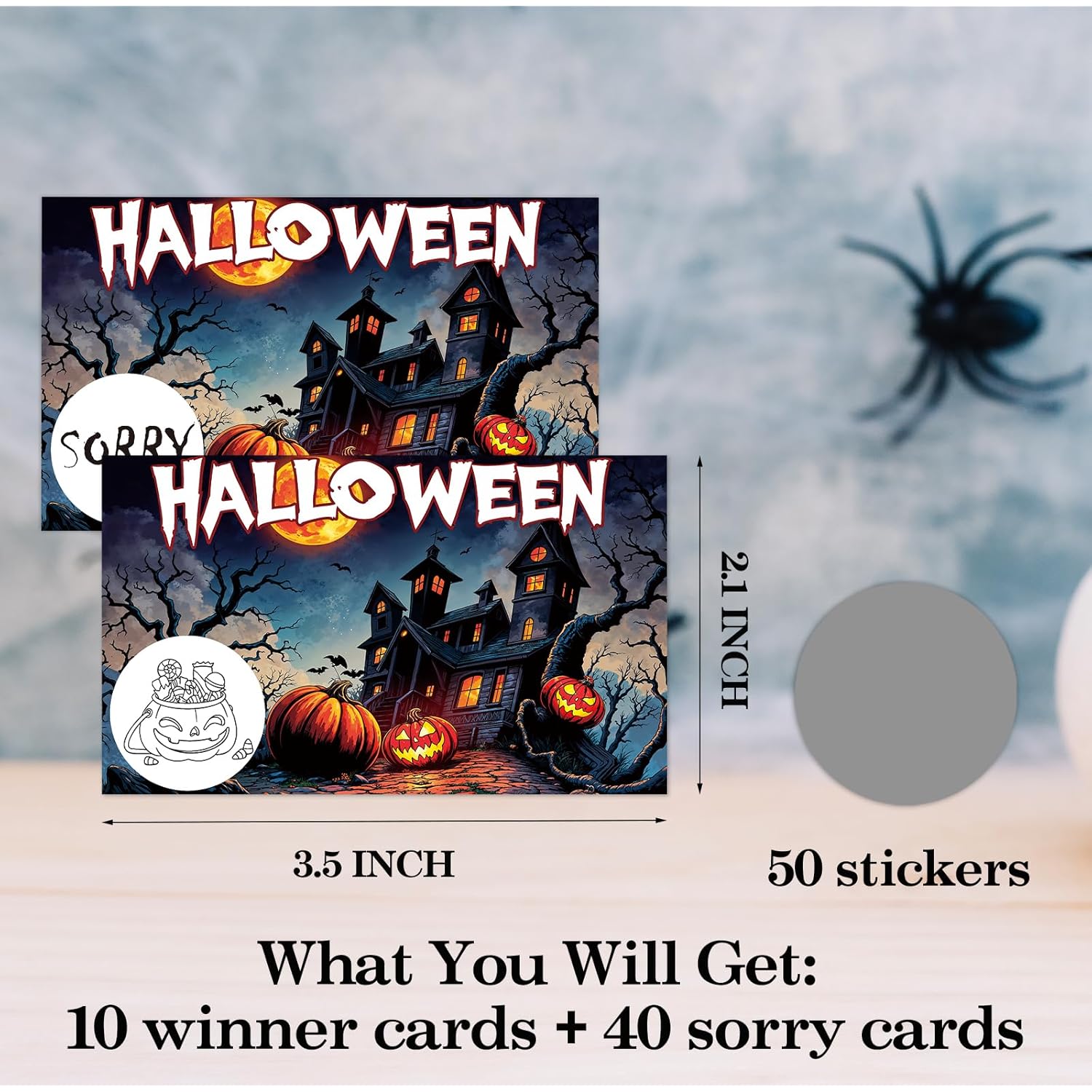 Halloween Scratch Off Card - 50Pcs Bewitched Party Scratch Prize Cards - Pumpkin Festive Raffle Tickets For Adults Families Events Business Groups Game Supplies - C04