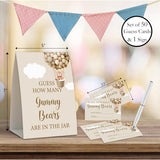 Hot Air Balloon Baby Shower Game,How Many Gummy Bears,Bear Baby Shower Decorations,Baby Shower Decorations Gender Neutral,Gummy Bear Decor,Baby Shower Centerpieces,50 Cards & 1 Sign -8