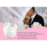 Bridal Shower Game Set - Over Or Under Party Cards For Wedding - Floral Wedding Shower Party Favor Decor - Blush Pink Engagement/Bachelorette Party Games Supplies & Activities - 30 Game Cards(C04)