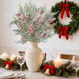 4 Pcs Christmas Picks, 17.5 Inch Artificial Christmas Flowers Picks Spray For Christmas Tree Wreath Floral Arrangement Vase Winter Holiday Season Décor