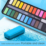 Supplies Watercolor Paint 24 Vibrant Colors - Lightweight And Portable - Perfect For Budding Hobbyists And Professional Artists