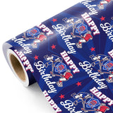 Hockey Birthday Wrapping Paper Roll - Mini Roll - 17 Inch X 16.5 Feet - Happy Birthday Sport Hockey Wrapping Paper For Boys Girls Kids Teens, Sports Party, Team Celebration