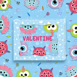 Valentine'S Day Cards 25 Sets Foldable Monster Valentines Day Cards For Kids With 25 Pack Cute Envelopes And Heart-Shaped Stickers Attractive Gift For School Exchange Party Game Cards