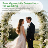 120 Pcs Gypsophila Artificial Flowers, 11.8 In White Delicate Faux Flowers Bouquet, Single Stem With 5 Forks, Wedding Decor, Party Decorations, Versatile Table Centerpieces