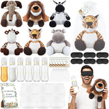 37 Pcs Safari Animals Blindfolded Diaper Changing Bottle Chug Baby Shower Games Juegos Para Baby Dolls Diapers For Gender Reveal Games Prizes Gifts For Adults