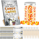 Guess How Many Candy Corns Halloween Party Game 50 Guessing Cards 20 Pencils 1 Jar 1 Standing Sign Halloween Baby Shower Party Game For Adults Guess How Many Candies Are In The Jar