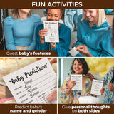 Baby Prediction And Advice Cards For Parents To Be - Advice And Wishes Card Baby Shower Game, Funny Party Games Guessing Activities (5X7)