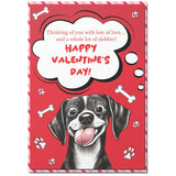 Valentines Day Card From Dog, Dog Valentine Cards For Friend With Envelope And Seal, Express Your Love With Valentine Card From Dog, Blank Inside Dog Valentines Day Card