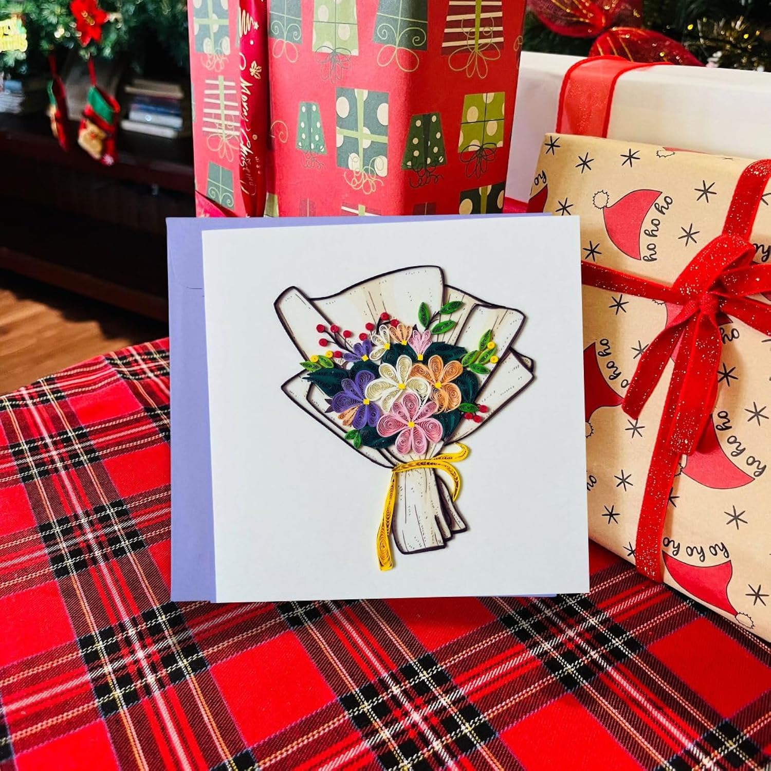 Quilling Card 3D Greeting Cards, Paper Card (Bundle Of Flowers)