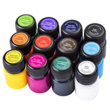 Porcelain And Ceramic Paint Set – 12 High-Pigment, Opaque, Lightfast Colors (20Ml) – Works On Dark & Light Surfaces – Diy & Professional Use By Nevskaya Palitra