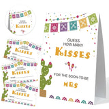 How Many Kisses Bridal Shower Game, Cactus Bridal Shower Sign And 50 Cards, Bridal Games For Showers, Engagement Party Games, Wedding Shower Decor, Bridal Shower Gifts For Couples,6