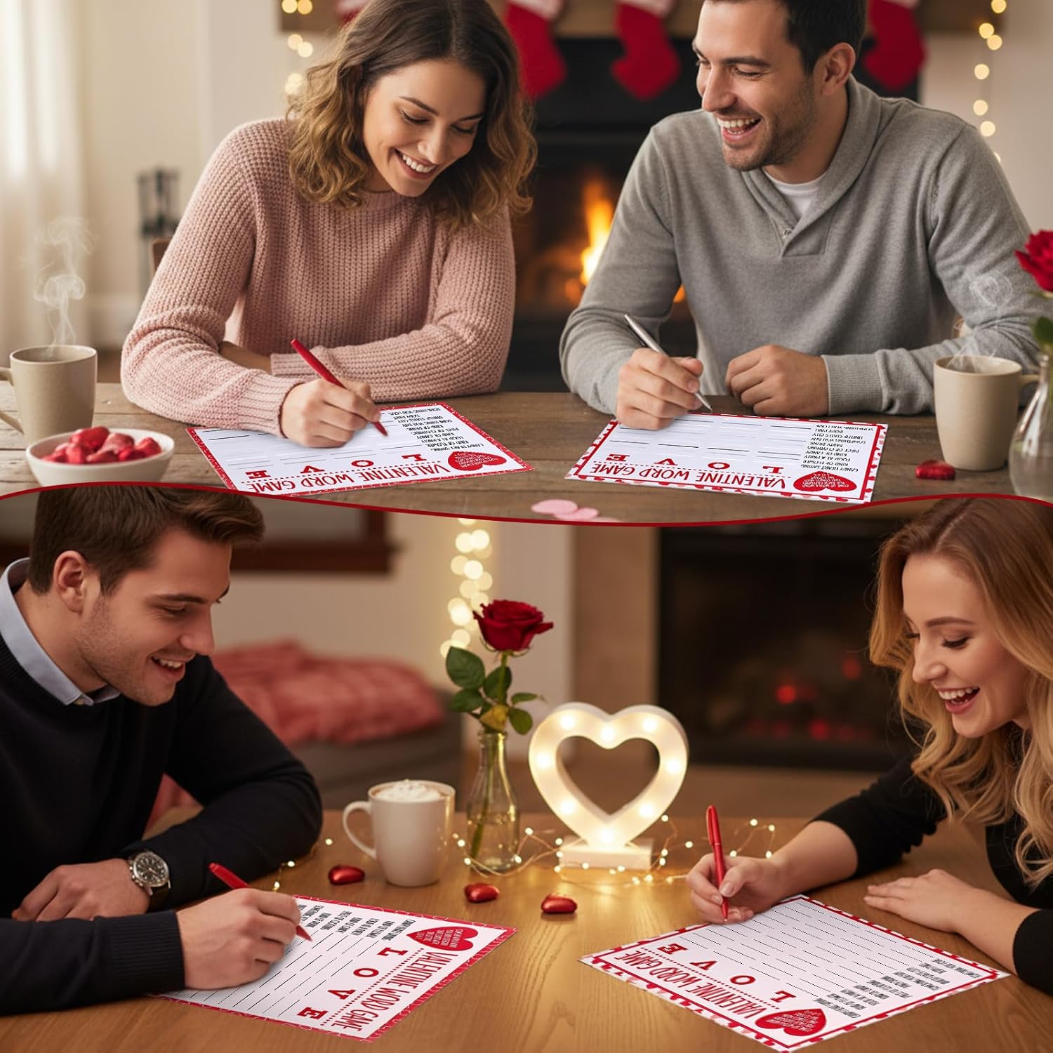 36 Pcs Valentines Party Games Card Valentine Letter Word Game Fun Interactive Word Building Games For Valentine'S Day Party Gift Favors Fun Engaging Educational Activity