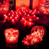Red Led Balloon Lights, 100Pcs Mini Round Balls Lights Long Standby Time Flash Ball Lights For Balloon Paper Lantern Led