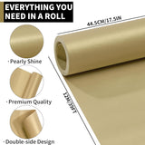 Matte Wrapping Paper Roll - Solid Color Pearly 17.3Inches X 39.4Feet Beige Gold Shimmer Gift Wrapping Paper Roll Elegant Lustre Paper For Wedding,Valentine'S Day,Birthday, Christmas Pap11Bg