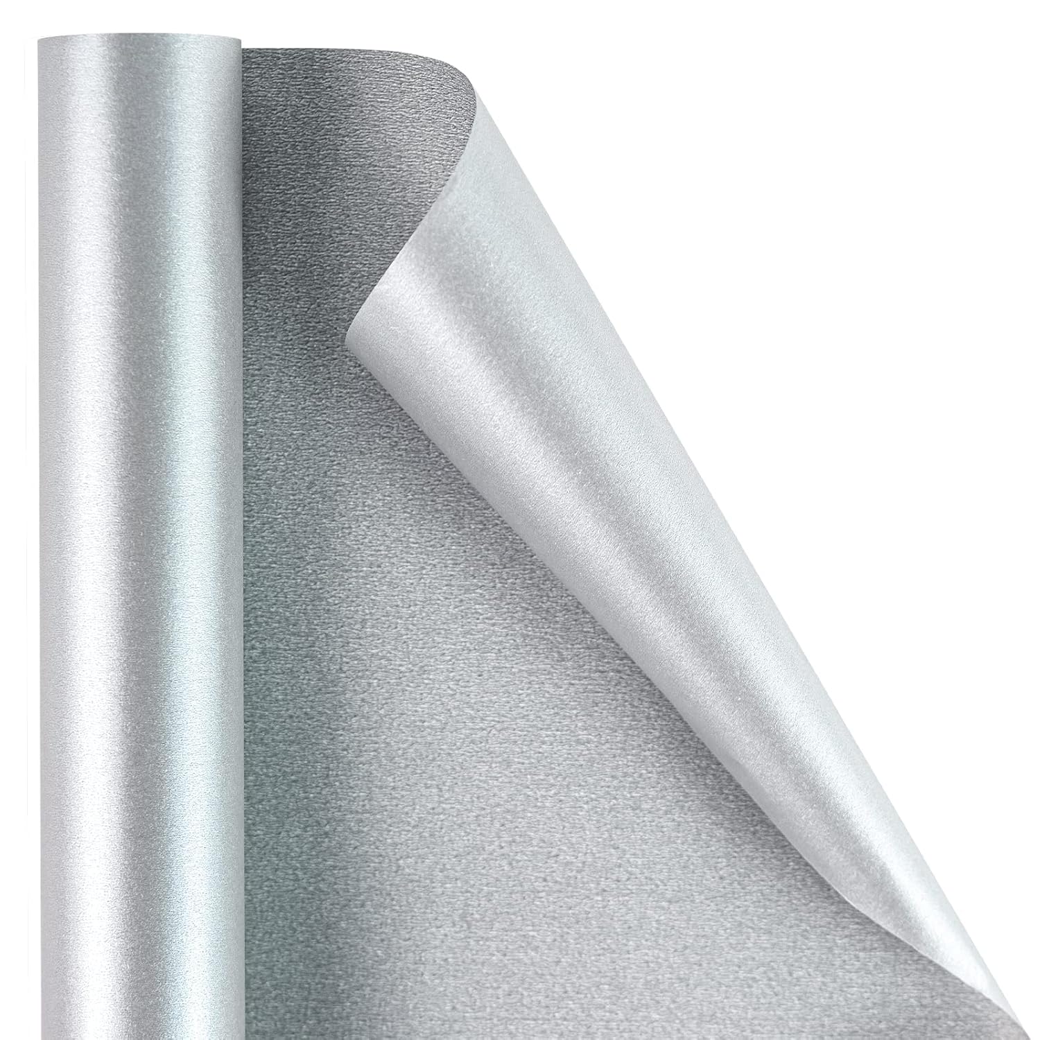 Silver Matte Wrapping Paper - Solid Color Pearly - Luster Paper Perfect For Wedding, Birthday, Christmas, Baby Shower -17 Inches X 32.8 Feet