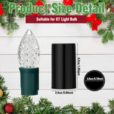 20 Pcs No Glow Christmas Bulbs Light Caps Compatible With C7 Led String Lights Rubber String Lights Caps Soft Christmas