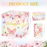 51 Pieces Butterfly Diaper Raffle Tickets With Diaper Baby Shower Raffle Card Box For Baby Shower Decor Gender Reveal Table Centerpiece Game Activity A Little Butterfly Is On The Way