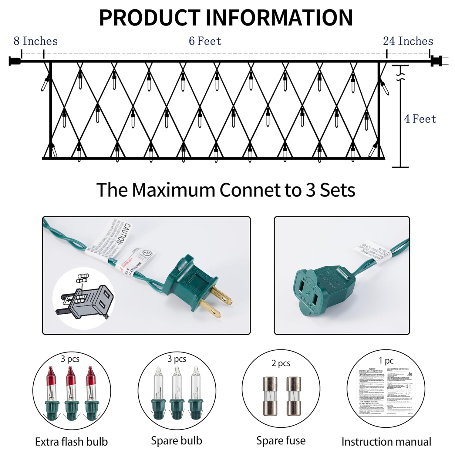 Christmas Net Lights 150L Warm White Lights Green Wire, Connectable Lights Indoor & Outdoor Mesh For Wedding, Christmas
