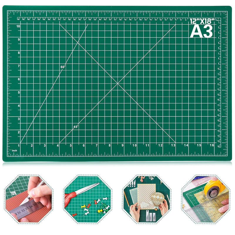 Self Healing Sewing Mat, 12Inch X 18Inch Rotary Cutting Mat Double Sided 5-Ply