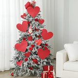 10 Sets Large Valentine'S Day Tree Decorations Trees Picks Candy Heart Tree Ornaments For Home Wedding Decor Gifts(Glitter,Red)