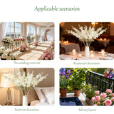 8Pcs Pink Delphinium Flower Artificial Flowers, 33.5-Inch Long-Stem Artificial Silk Flower Loose Tall Vase, Suitable For Home Wedding Flower Arrangement, Center Dining Table, Home Decoration