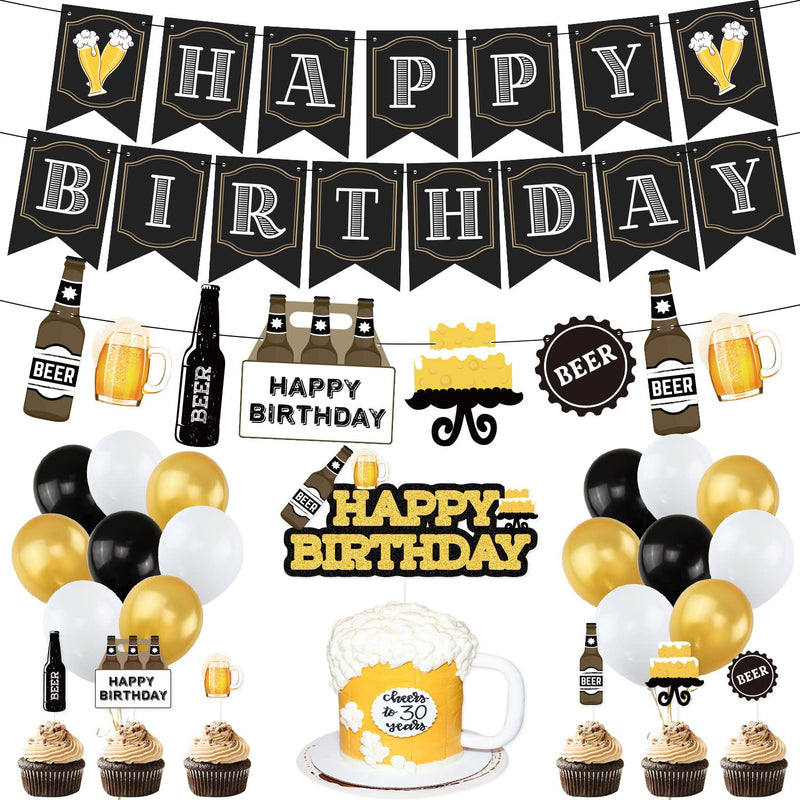 Beer Birthday Party Decorations, Cheers And Beers Happy Birthday Party