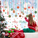 Christmas Bell Wall Stickers Removable Large Xmas Ornament Wall Decals Peel And Stick Merry Christmas Wall Decals Xmas Holiday Wall Stickers Winter Holiday Party Supplies Decorations