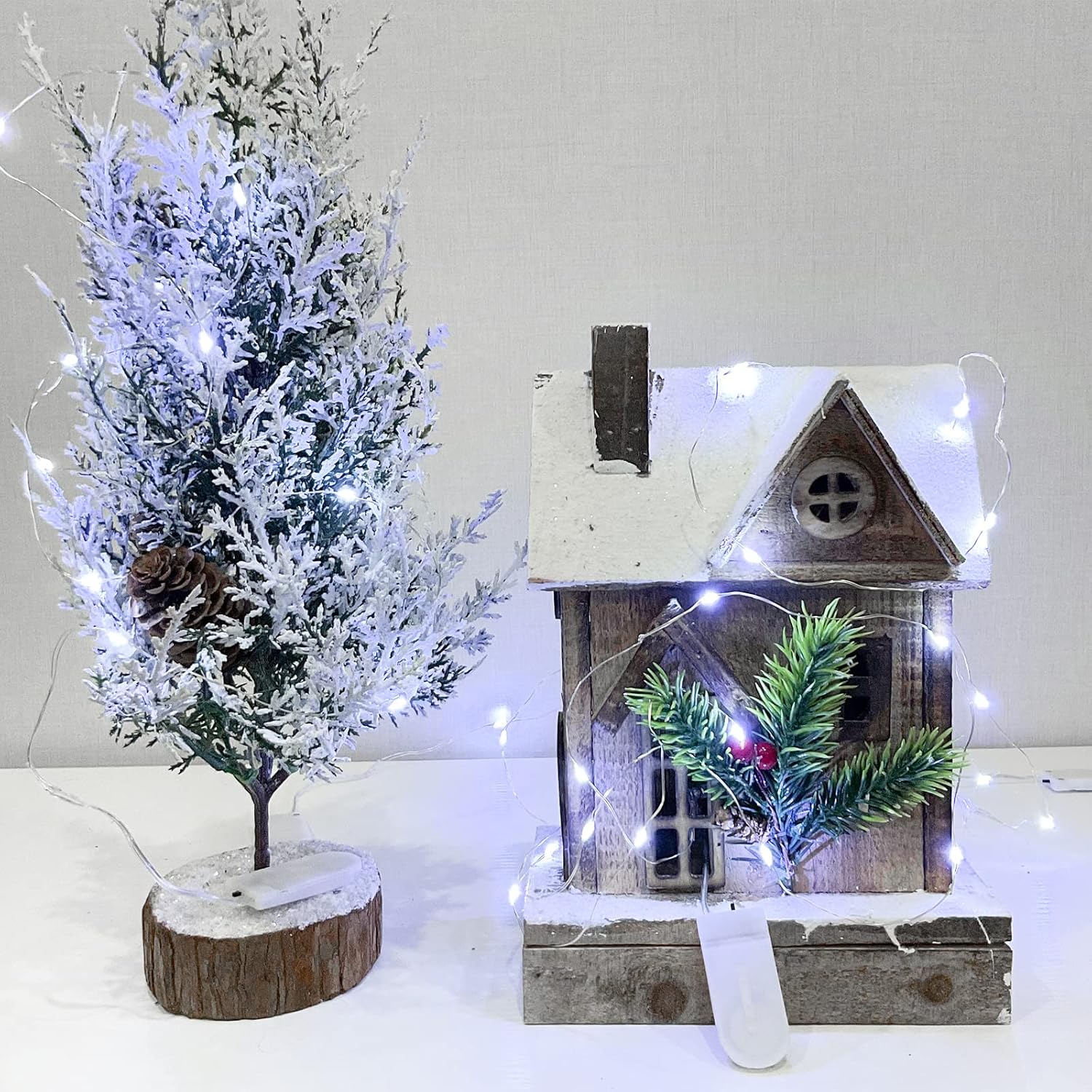 10 Pack Fairy Lights Battery Operated String Lights, 10 Led On 3.3Ft Silvery Copper Wire?For Flowers Gift Box Wedding Pa