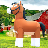 9Ft Clydesdale Horse Inflatables Christmas Spring, Farm Ranch Giant Blow Up Animals Cute, Decorations Outdoor Yard Built