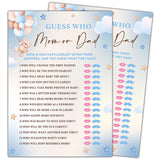 We Can Bearly Wait 30 Guess Who Mom Or Dad Game Cards, Gender Reveal Party Supplies Favors (5"X7") - F05