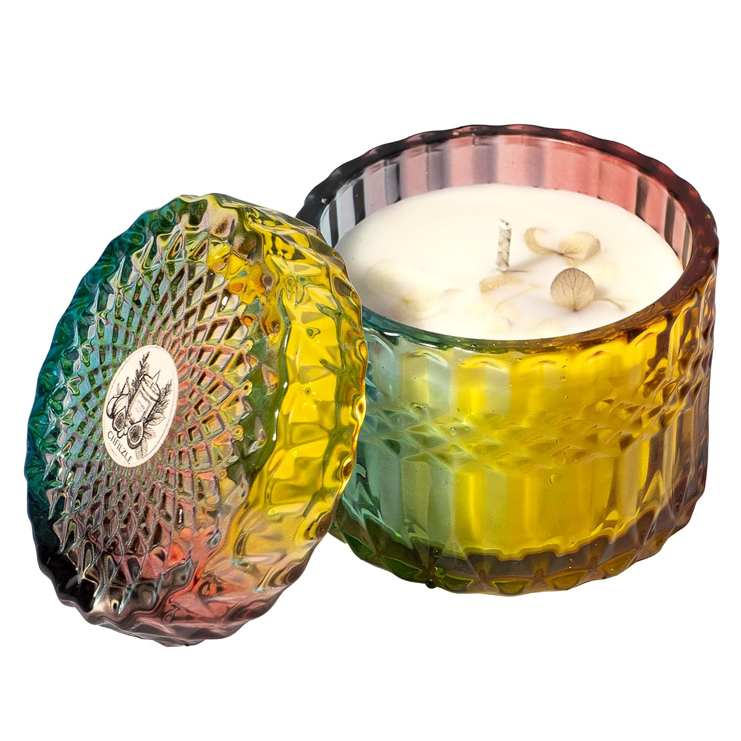 Scented Candles Gift Set | Natural Aromatherapy With Fig, Bergamot & Cedar Luxury Soy Candle For Home, Kitchen Decor | Relaxing Gifts For Women, Birthdays & Holidays | 7Oz
