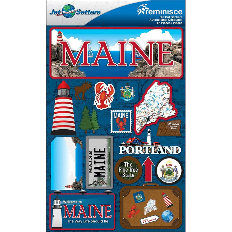 Jet Setters 2 3-Dimensional Sticker, Maine