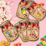 Valentines Day Cards For Kids School, 50 Pack Happy Valentines Day Cards For Classroom, Funny Mason Jar Valentine Exchange Cards For Kids Boys Girls Party Favors (Candy Not Included)
