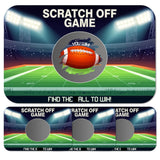 Football Scratch Off Games, Sports Lottery Card Ice Breaker For Rugby Football Lover Party, 50 Sets With Stickers