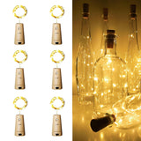 Wine Bottle Lights With Cork, 20-Led 6.56Ft 6-Pack Diy String Light With Battery Up To 120Hrs Work For Party Wedding Chr