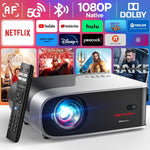 Smart 1080p Projector with Auto Focus, Built-in Netflix & 5G WiFi, 500ANSI