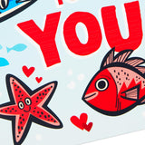 Hallmark Valentine's Day Cards for Kids School, Sea Creatures (8 Classroom Valentines with Envelopes)