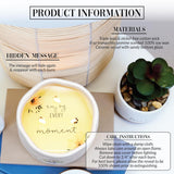 Pavilion Gift Company – Always Believe - 8-Ounce Surprise Hidden Message Natural Soy Wax Candle Floral Scented, 1 Count, 4.5 x 4.5 x 2.75-Inches