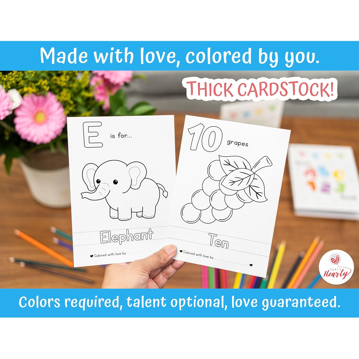 Baby'S First Abc & 123 Book Baby Shower Activity, Guest Book Alternative With Alphabet Coloring Pages, Educational Keepsake & Activities For Guests - Baby Shower Games Craft Kit