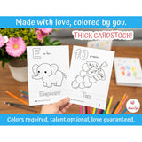 Baby'S First Abc & 123 Book Baby Shower Activity, Guest Book Alternative With Alphabet Coloring Pages, Educational Keepsake & Activities For Guests - Baby Shower Games Craft Kit